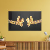 スキタイの馬蹄類の型枠のネックリング キャンバスプリント (インサイチュ (リビング))