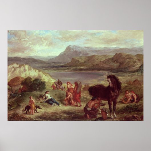 スキタイ人の間のオビデ， 1859 ポスター (正面)