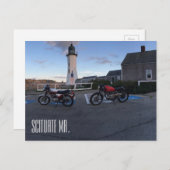 スキタートマサチューセッツのライトハウス&モトポストカード ポストカード (正面/裏面)