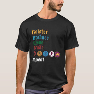 スキター・ボルスター，生産，移動，売買，リピート・ボード Tシャツ