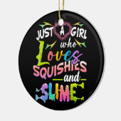 スキッシュやスライムガールが大好きなジャストガール セラミックオーナメント (左)