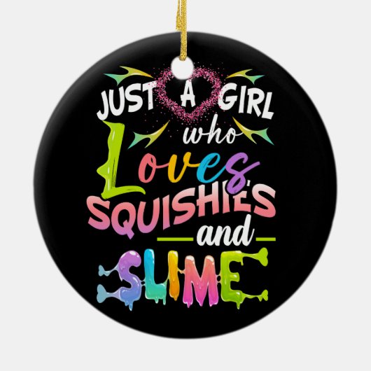 スキッシュやスライムガールが大好きなジャストガール セラミックオーナメント (裏面)