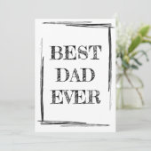 スキッチー黒と白の最高のパパEver サンキューカード (スタンド正面)