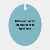 スキットルとボーリングボールを追加する文字 メタルオーナメント (裏面)