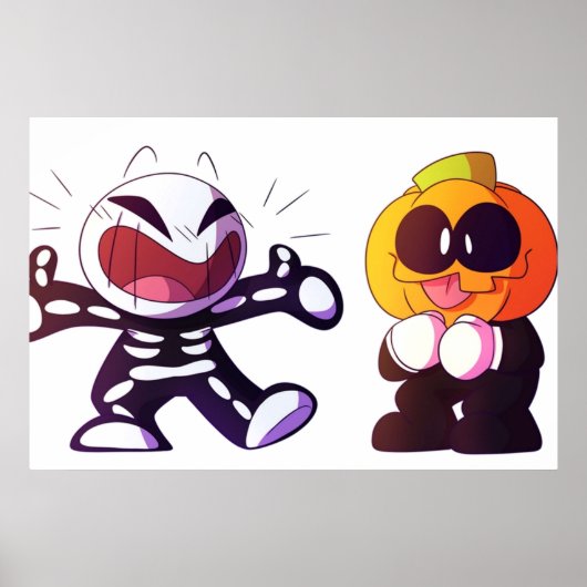 スキッドとポンプかわいい ポスター (正面)