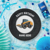 スキッドクールステア重機機械誕生日 ペーパープレート (パーティー)