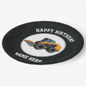 スキッドクールステア重機機械誕生日 ペーパープレート (アングル)