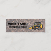 スキッドステアローダー | ブルドーザー | 汚れ スキニー名刺 (正面)