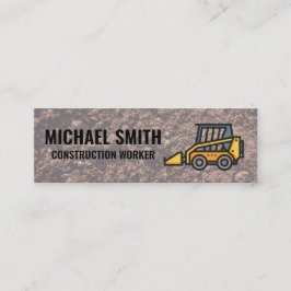 スキッドステアローダー | ブルドーザー | 汚れ スキニー名刺