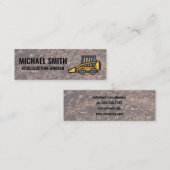 スキッドステアローダー | ブルドーザー | 汚れ スキニー名刺 (正面/裏面)