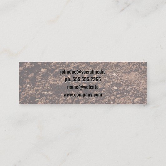 スキッドステアローダー | ブルドーザー | 汚れ スキニー名刺 (裏面)