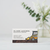 スキッドステアローダー | ブルドーザー | 汚れ 名刺 (スタンド正面)