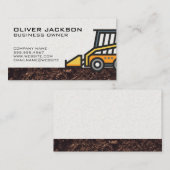 スキッドステアローダー | ブルドーザー | 汚れ 名刺 (正面/裏面)