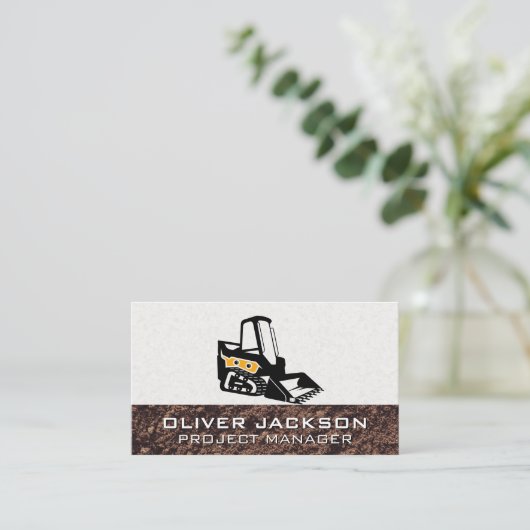 スキッドステア建築 名刺 (スタンド正面)