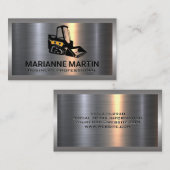 スキッドステア |建築車 |メタリック 名刺 (正面/裏面)