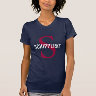 スキッパーキの品種モノグラムのデザイン Tシャツ