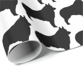 スキッパーキ犬のシルエットの包装紙 ラッピングペーパー (ロールコーナー)