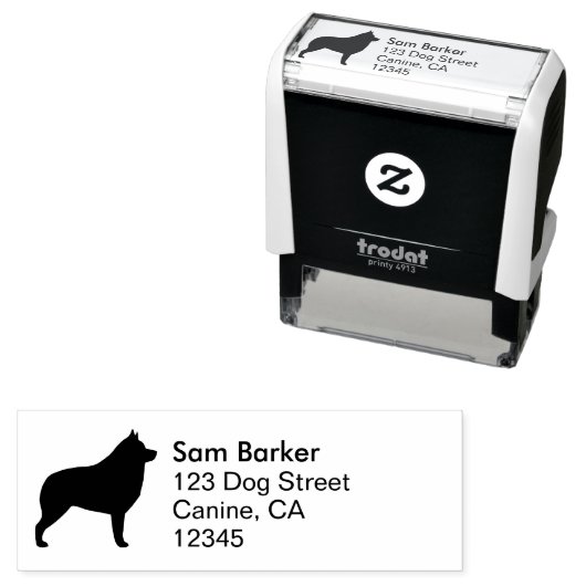 スキッパークドッグブリードシルエット差出人住所 セルフインキングスタンプ (インサイチュ)