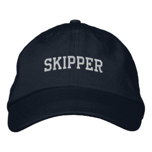 スキッパー刺繍野球帽/帽子 – 海軍 刺繍入りキャップ
