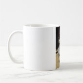 スキップするロープでジャンプする女の子 コーヒーマグカップ (左)