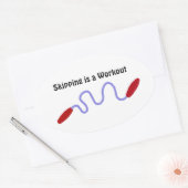 スキップはトレーニング 楕円形シール (封筒)