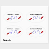 スキップはトレーニング 楕円形シール (シート)