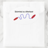 スキップはトレーニング 楕円形シール (バッグ)