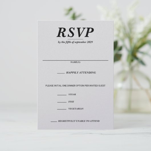 スキップカップル食品の選択 出欠カード (スタンド正面)