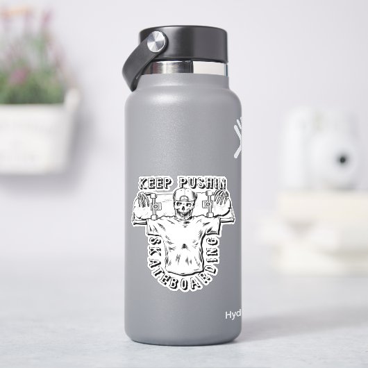 スキッ保クスケートボード – 4"キスカットビニール シール (HydroFlask)