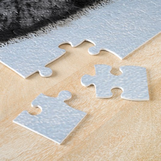 スキッ絵画ペルの可愛いオリジナルドッグアート ジグソーパズル (側面)