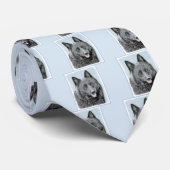 スキッ絵画ペルの可愛いオリジナルドッグアート ネクタイ (ロール)