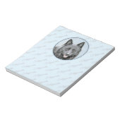 スキッ絵画ペルの可愛いオリジナルドッグアート ノートパッド (回転)