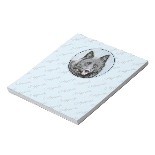 スキッ絵画ペルの可愛いオリジナルドッグアート ノートパッド (回転)