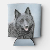 スキッ絵画ペルの可愛いオリジナルドッグアート 缶クーラー (正面)