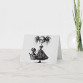 スキニィゴスガールと犬のどんな行事にも使えるカード カード (正面)