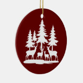 スキニーおもしろいパインツリーサマーハイキングキャンプ セラミックオーナメント (右)