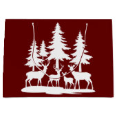 スキニーおもしろいパインツリーサマーハイキングキャンプ ラージペーパーバッグ (正面)