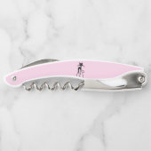 スキニーお洒落ブラックキャットピンク ソムリエナイフ (裏面)