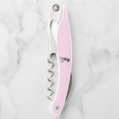 スキニーお洒落ブラックキャットピンク ソムリエナイフ (正面)