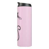 スキニーお洒落ブラックキャットピンク タンブラー (回転右)