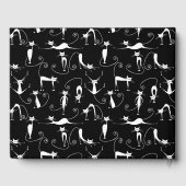 スキニーお洒落ホワイトキャットパーソナル文字背 ゲストブック (裏面)