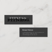 スキニーかわいいプレーン灰色フィットネス名刺 スキニー名刺 (正面/裏面)