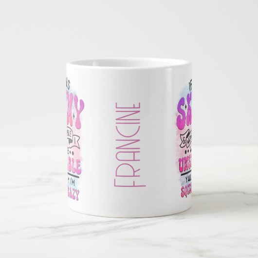 スキニーで精神的に安定したジャンボセラミックマグカップ ジャンボコーヒーマグカップ (正面)