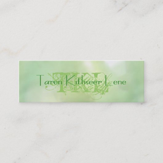 スキニーウォームパステルライム&レモンクラウドカード スキニー名刺 (正面)