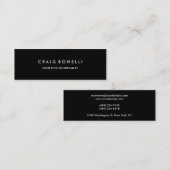 スキニーエレガントブラックカラー標準名刺 スキニー名刺 (正面/裏面)