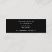 スキニーエレガントブラックカラー標準名刺 スキニー名刺 (裏面)