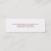 スキニーエレガント手書き名刺 スキニー名刺 (裏面)