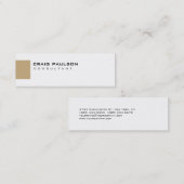 スキニーキュート白黒ベージュビジネスカード スキニー名刺 (正面/裏面)