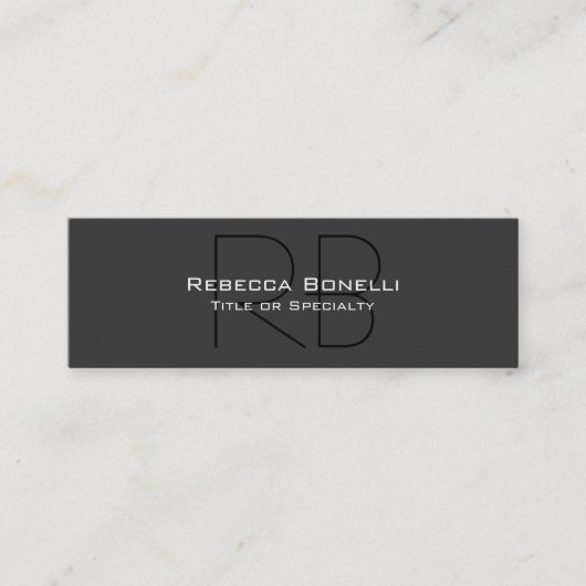 スキニーグレーブラックスクリプトモノグラム名刺 スキニー名刺 (正面)