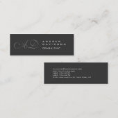 スキニーグレーモノグラムプレーン名刺 スキニー名刺 (正面/裏面)